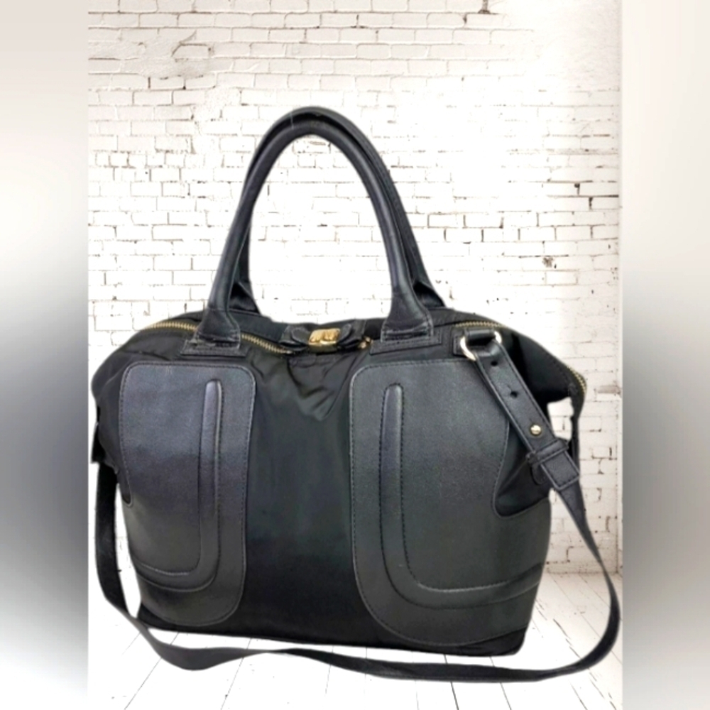 See by Chloé Black Nylon Doctor Bag - AS IS - Needs Repair & Cleaning